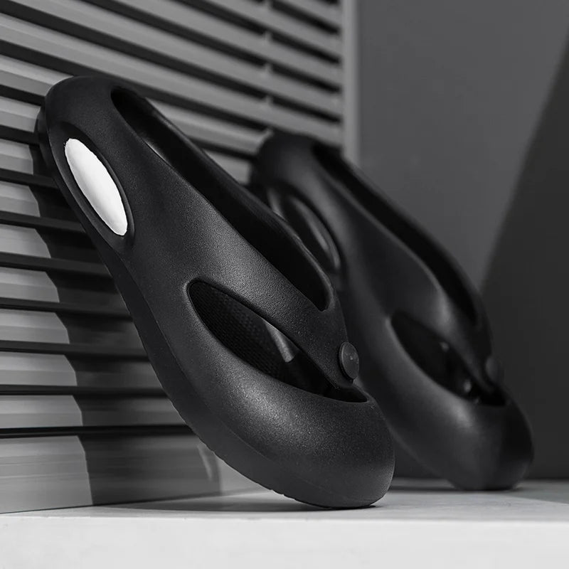 Chinelo de dedo unissex para o verão, com sola grossa de EVA, para uso interno e externo.