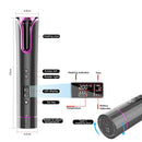 babyliss portátil sem fio de cerâmica profissional com rotação automática,