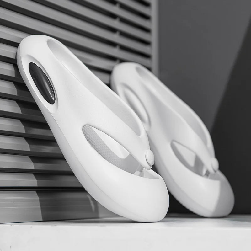 Chinelo de dedo unissex para o verão, com sola grossa de EVA, para uso interno e externo.