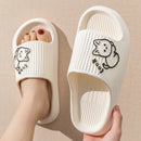 Chinelo de Verão Plataforma Antiderrapante para Banheiro, Casa, Desenho de Urso, Chinelo de Dedo para Praia, Sandálias Chinelo Femininas, Slides para Uso Interno e Externo 2026