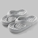 Chinelo feminino de plataforma antiderrapante, cor sólida, para uso interno